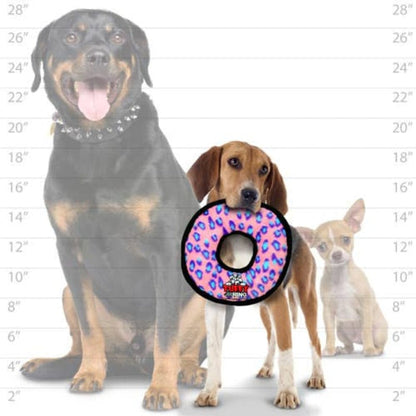 Tuffy Dog Toys - VIP Products dog toys Tuffy Ring Pink Leopard Durable Tough Squeaky Dog Toy Jr