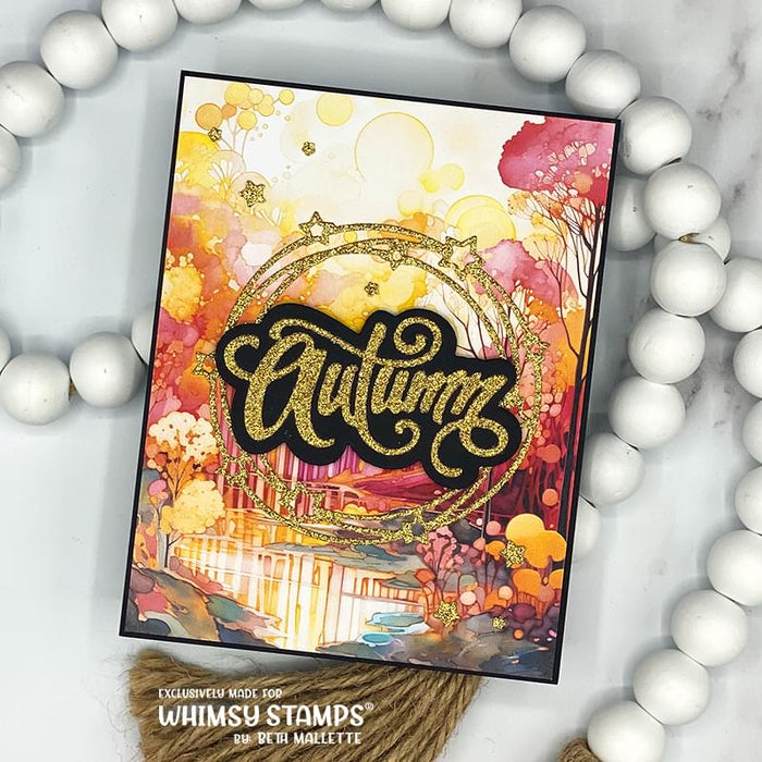 Autumn Word and Shadow Die Set - Whimsy Stamps