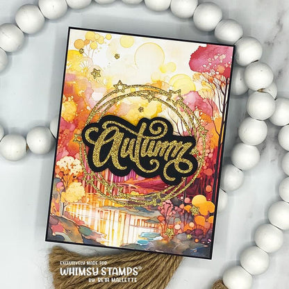 Autumn Word and Shadow Die Set - Whimsy Stamps