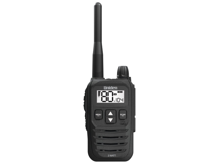 Uniden UH825-2TP UHF Handheld Radio 80 Channels 2W Output Twin Pack