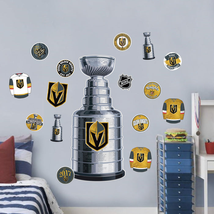 Vegas Golden Knights Repositionable Wall Decal Set