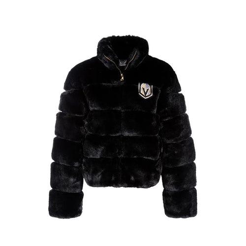 Vegas Golden Knights Women's Faux Fur Bomber Jacket - Vegas Team Store