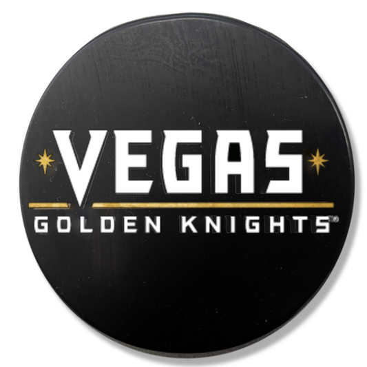 Vegas Golden Knights Wordmark Puck - Vegas Team Store
