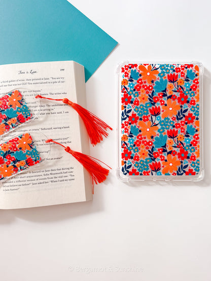 Wildflower Bloom Kindle Case  and/or Bookmark [Combined Listing] – Floral E-Reader Cover
