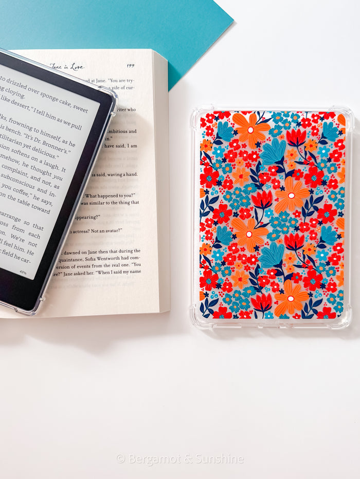 Wildflower Bloom Kindle Case  and/or Bookmark [Combined Listing] – Floral E-Reader Cover