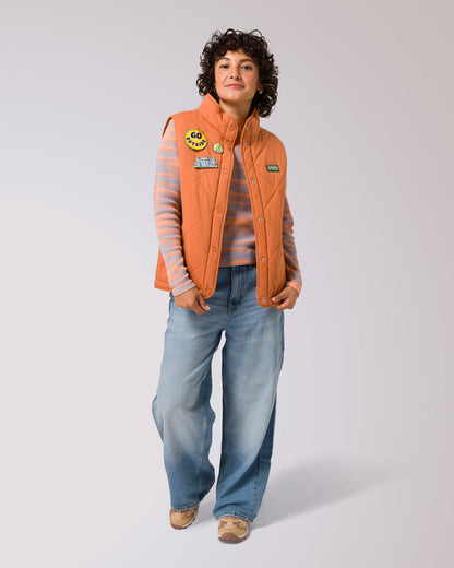 Shop Women's Nature's Magic Puffer Vest Inspired by National Parks | sun-baked