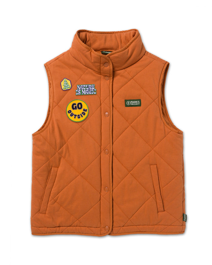 Shop Women's Nature's Magic Puffer Vest Inspired by National Parks | sun-baked