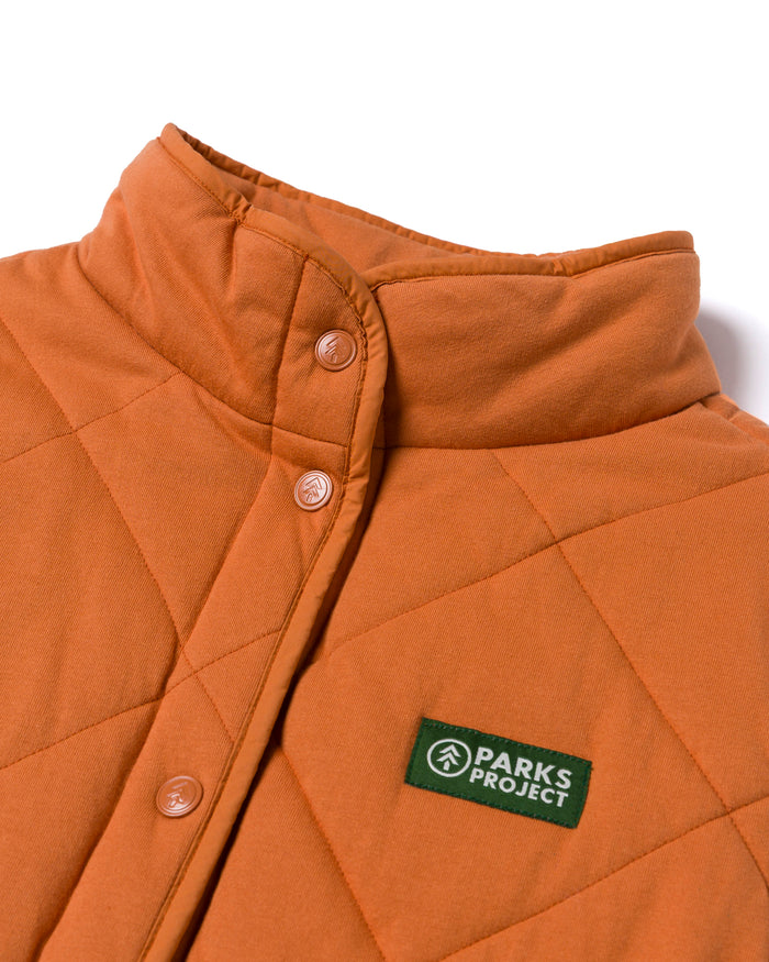 Shop Women's Nature's Magic Puffer Vest Inspired by National Parks | sun-baked