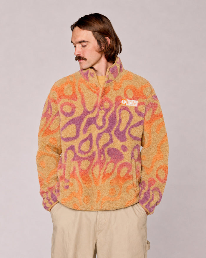 Shop Yellowstone Geysers Ombre High Pile Fleece Inspired by Yellowstone | burnt-orange