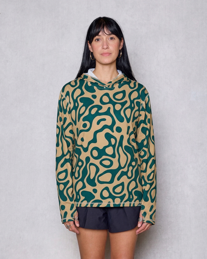 Shop Yellowstone Geysers UVB Sun Hoodie Inspired by National Parks | green-and-natural