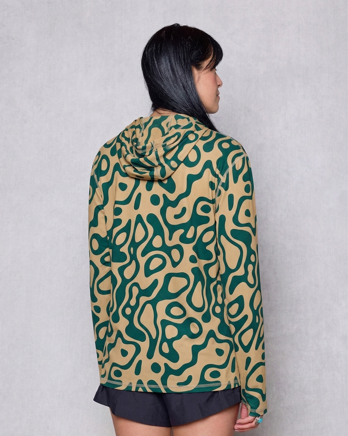 Shop Yellowstone Geysers UVB Sun Hoodie Inspired by National Parks | green-and-natural